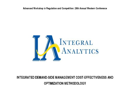 Integrated Demand-Side Management Cost-Effectiveness and Optimization Methodology